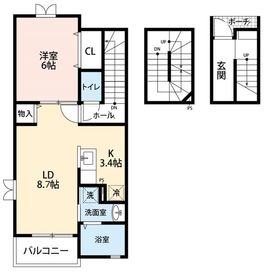 【間取り】 | グリーンシティ竜美Ｊ棟