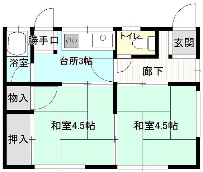 【間取り】 | 秋吉貸家