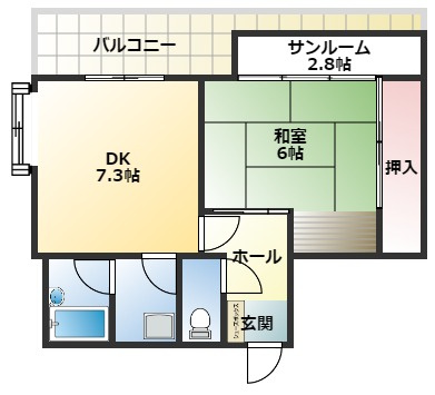 【間取り】 | ダイアパレス東大通