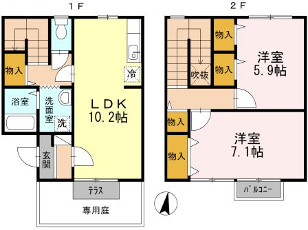 【間取り】 | エスポワールA