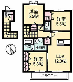 【間取り】 | グランマスト川口　C