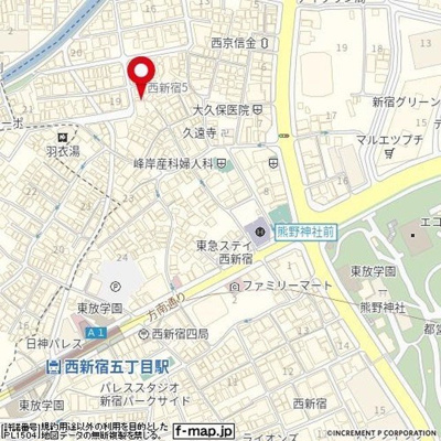 【地図】 | プレール・ドゥーク西新宿Ⅱ