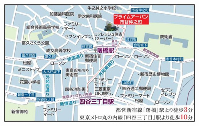 【地図】 | プライムアーバン市谷仲之町