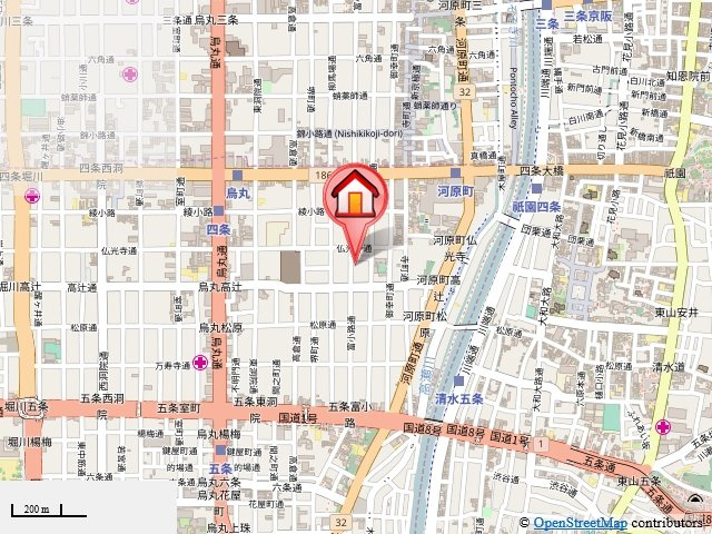 ビレイユ真英富小路高辻の地図