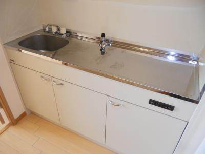 ビレイユ真英富小路高辻のキッチン|２口ガスコンロ設置可能