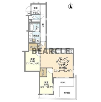 【間取り】 | ブランズ京都四条烏丸桜風庵