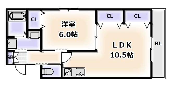 【間取り】 | エルミタージュ難波南Ⅲ