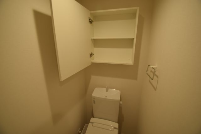 リブリ・ルイフェリスのトイレ|トイレの上に棚があります