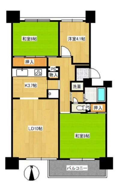 ◆豊中市◆リフォーム済♪眺望・採光・通風良好◆北緑丘第4住宅18号棟◆の画像