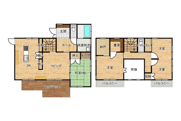 小林市細野の中古一戸建の間取り