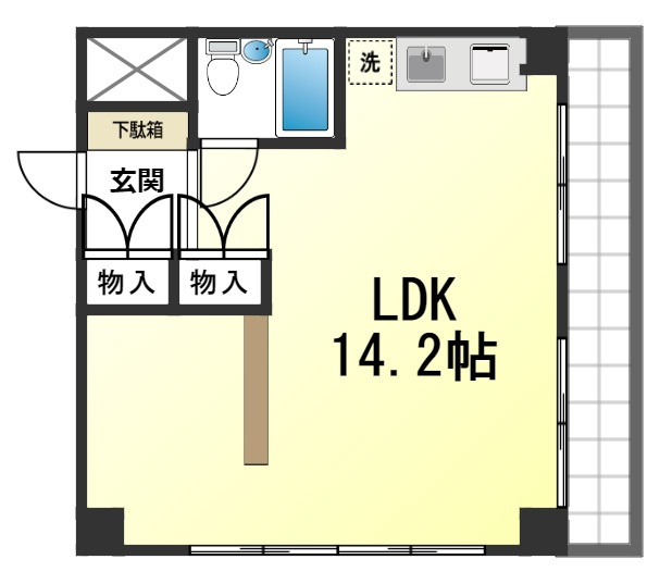 ５７４８５　チサンマンションの間取り