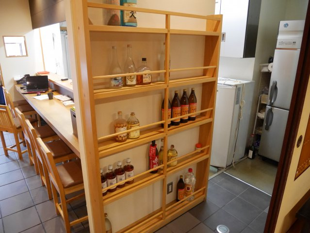 アイ・ふきや　飲食店　居抜き物件|１階　ボトルキープ立て