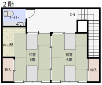 アイ・ふきや　飲食店　居抜き物件の間取り|２階