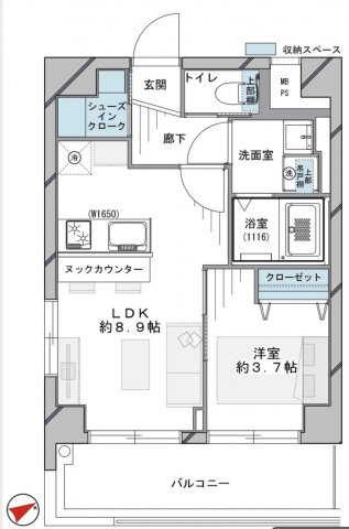 ニックハイム五反田の間取り|内装、水回りもリノベーション済みで綺麗です