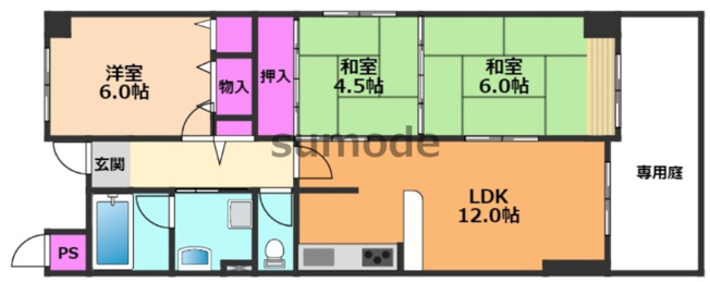 【間取り】 | リバーサイド千里丘