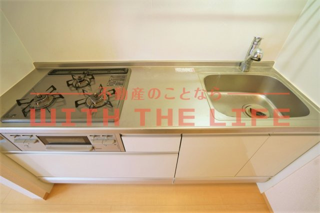 セジュール合川南のキッチン|コンパクトなキッチンで掃除もラクラク