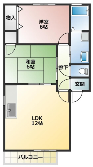 【間取り】 | グリーンステージ東橋良A