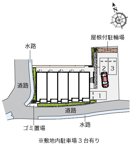 ミランダクオーレの駐車場