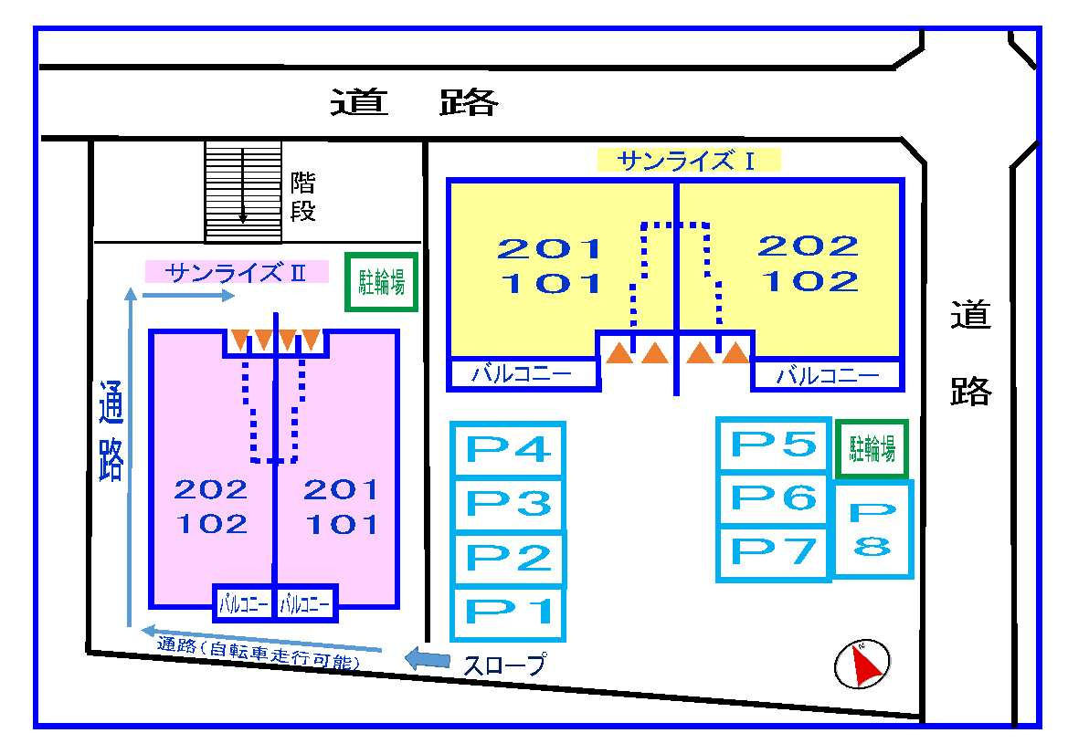 サンライズⅠの区画図