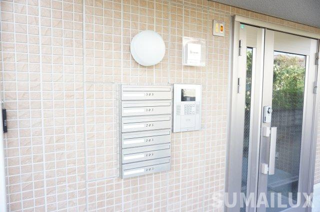 熊本市東区新南部４丁目のアパートのエントランス