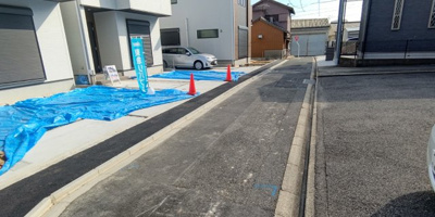 【前面道路含む現地写真】 | 瑞穂区津賀田町1期　全4棟　1号棟＜仲介手数料無料＞瑞穂小・津賀田中　新築一戸建て | 9/29撮影
瑞穂区の不動産売買の事ならマックスバリュで住まい相談エムワイホームにお任せください。