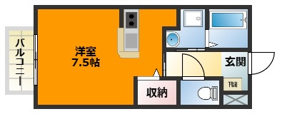 【間取り】 | メゾンドゥ長瀬Ⅱ