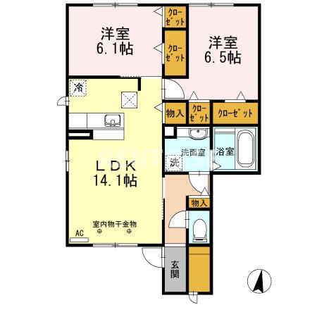 クレール桜の間取り