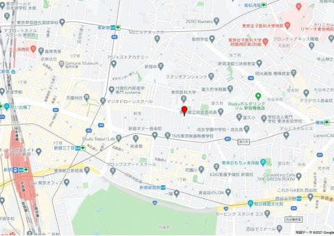 新宿区新宿５丁目の事務所の地図