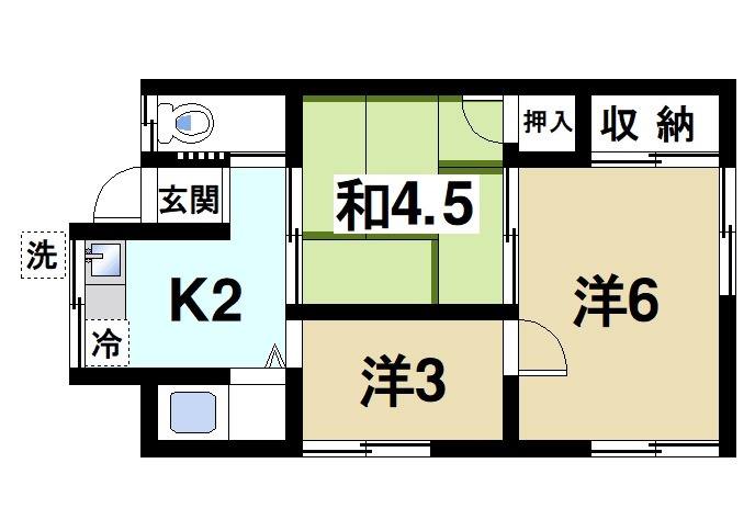 平和荘の間取り