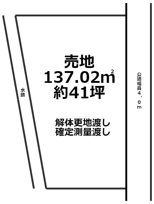 岐阜市古市場　売地41坪　建築条件はございません。黒野小学校まで徒歩3分！静かな住宅地です♪の土地図|岐阜市古市場　売地41坪　建築条件はございません。黒野小学校まで徒歩3分！静かな住宅地です♪