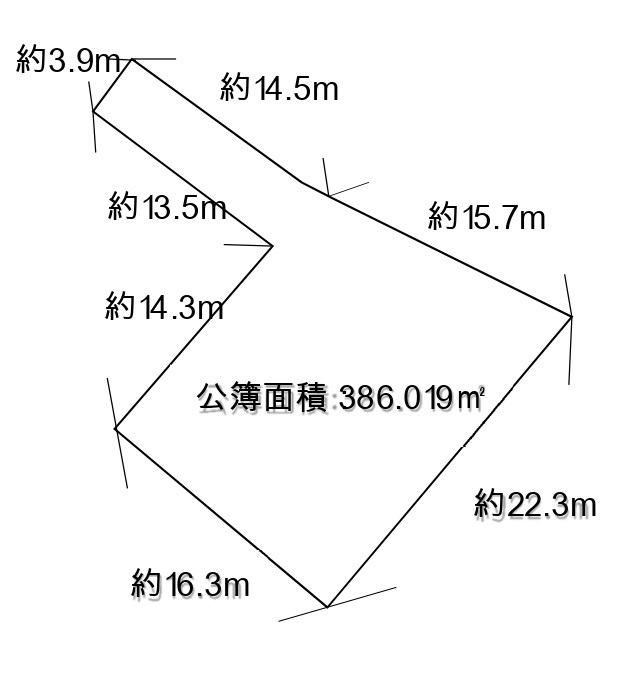 古閑中土地の土地図