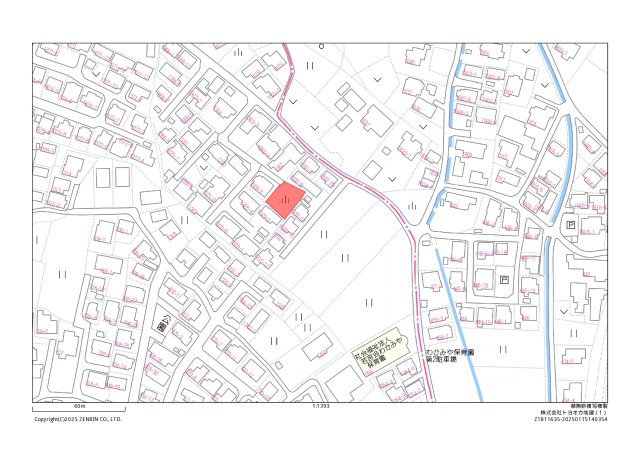 古閑中土地の地図