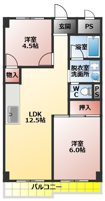 第２林マンションの間取り