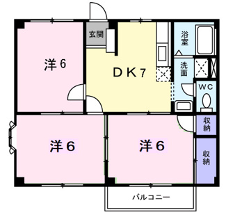 【間取り】 | ブランドール土谷Ⅱ