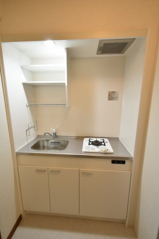 CHハイツのキッチン|1口ガスコンロ付きキッチン