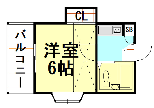HOPS NAGASE( 近畿大学 一人暮らし )の間取り