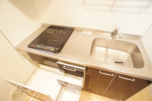 メゾン・サウスロックのキッチン|キッチン下収納♪吊戸棚もございます