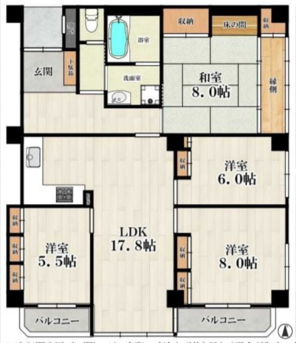◆箕面市◆南東角部屋♪収納豊富◆南海グリーンコーポ箕面◆の画像