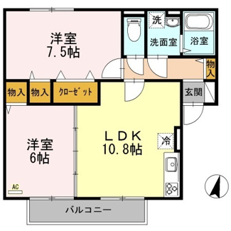 【間取り】 | クニーズコート　Ｂ