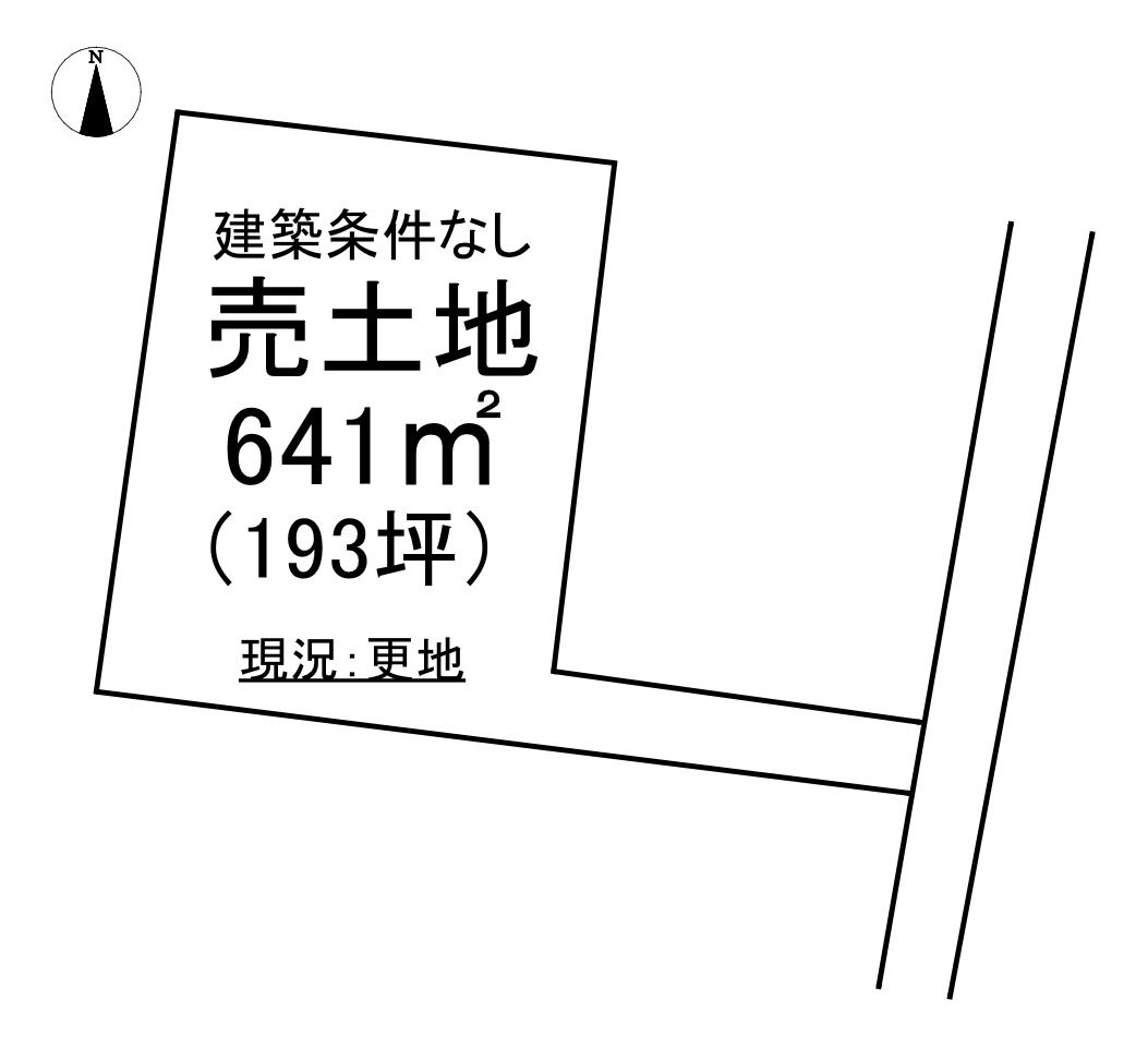 岩間町上山　売土地の土地図