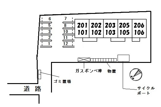 シャーメゾン・エストの区画図
