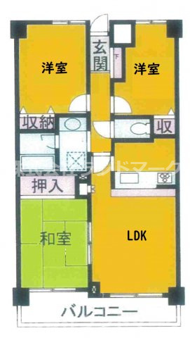【間取り】 | 東急ドエルアルス稲毛園生町