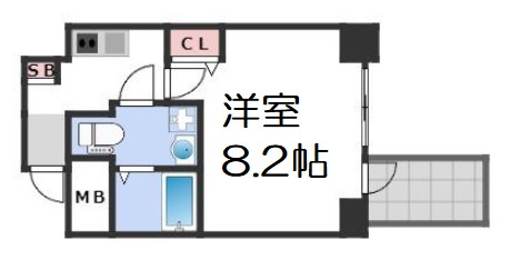 【間取り】 | エグゼ難波南Ⅵ