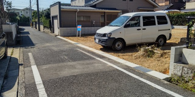【前面道路含む現地写真】 | 千種区希望ヶ丘第3期　全2棟　2号棟＜仲介手数料無料＞富士見台小・千種台中　新築一戸建て | 10/5撮影
千種区の不動産売買の事ならマックスバリュで住まい相談エムワイホームにお任せください。