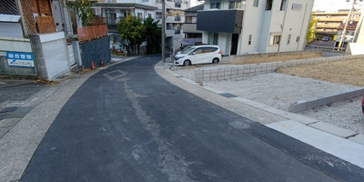 【前面道路含む現地写真】 | 名東区神丘町　全3棟　1号棟＜仲介手数料無料＞西山小・神丘中　新築一戸建て | 11/3撮影
名東区の不動産売買の事ならマックスバリュで住まい相談エムワイホームにお任せください。