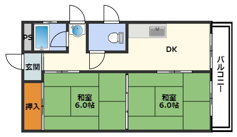 イーストハイツの間取り