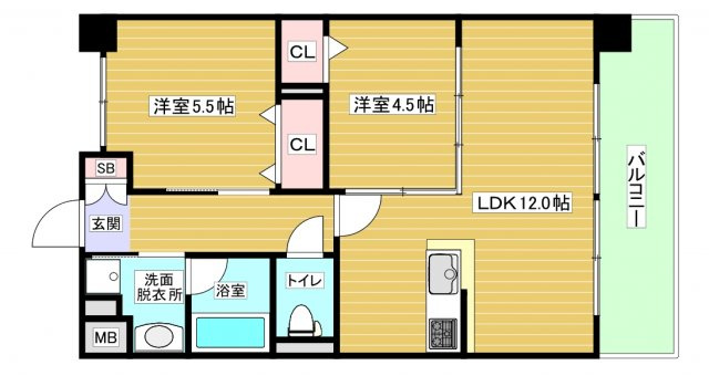 【間取り】 | グレースリバー中之島