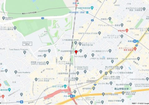 渋谷区神宮前６丁目の事務所の地図