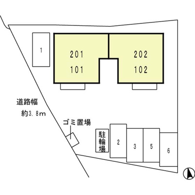 【区画図】 | エクセルハイツⅡ