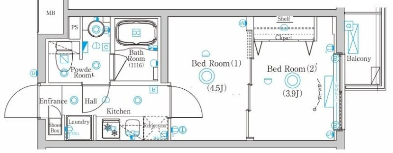 ラフィスタ鷺沼（北棟）の間取り